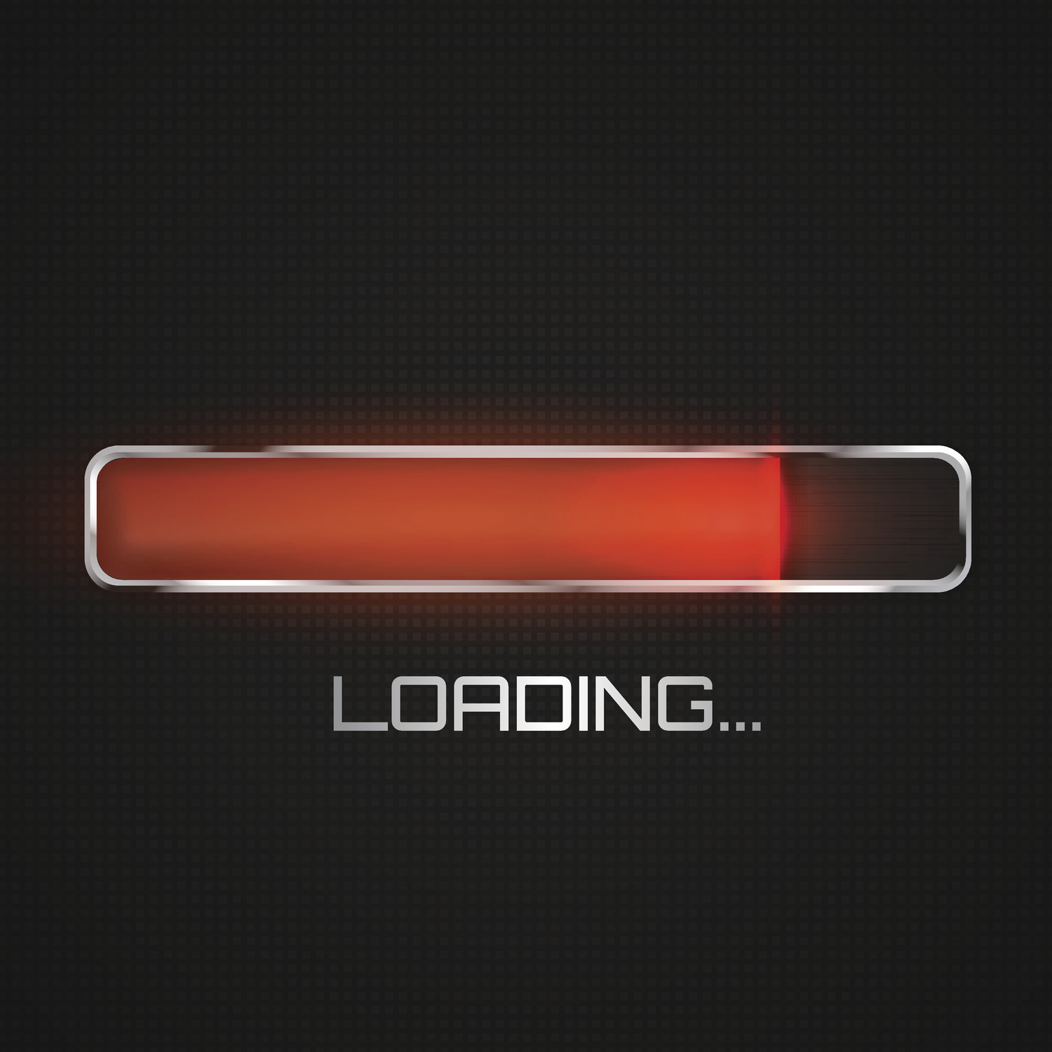 Red progress loading bar.