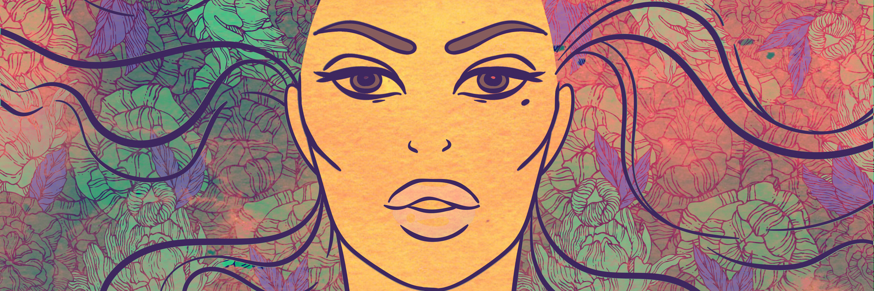 Not Getting Diagnosed With Lyme Disease Because of Weight painting of woman with long flowing colorful hair