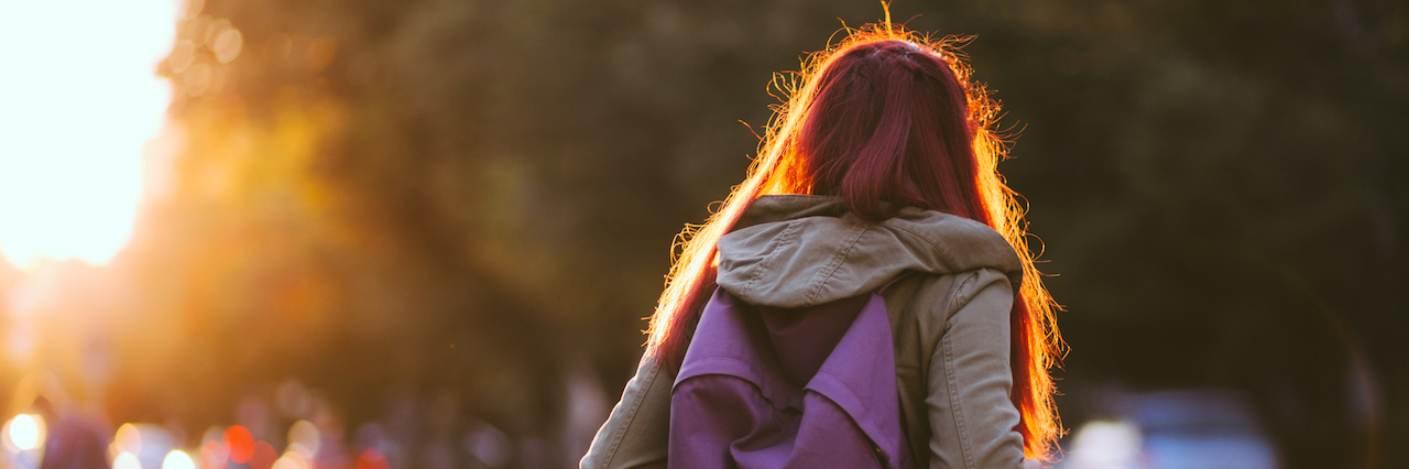 A Goodbye Letter to My College Therapist Woman wearing a back pack