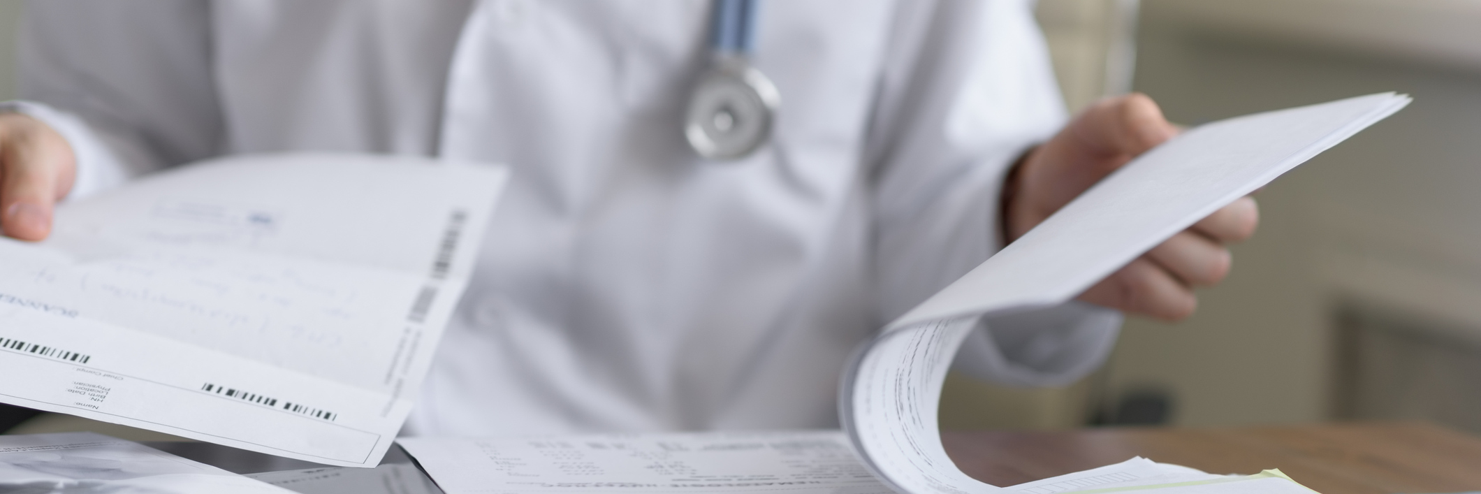 Doctor Dismissing Crohn's Disease Diagnosis Without Proper Testing doctor looking at patient's medical records