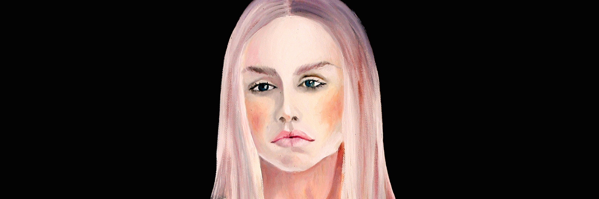 With Depression, Feeling 'Better' Isn't the Same as Feeling 'Well' oil on canvas, original painting, portrait of beautiful girl with abstract birds, flamingo.