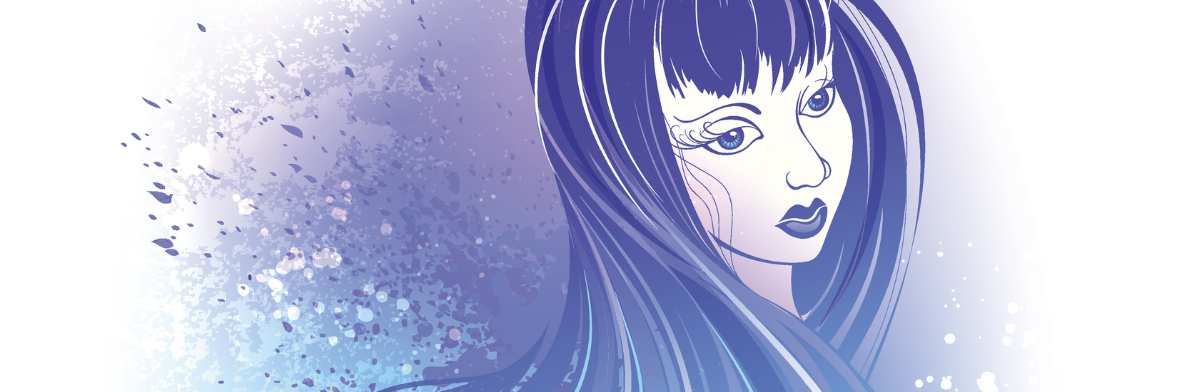 Feeling Guilty With Chronic Illness blue painting of a woman with long hair