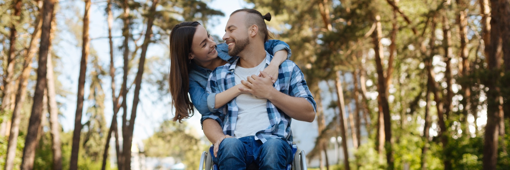If You’re Disabled and Looking for Love Happy couple, the man uses a wheelchair.