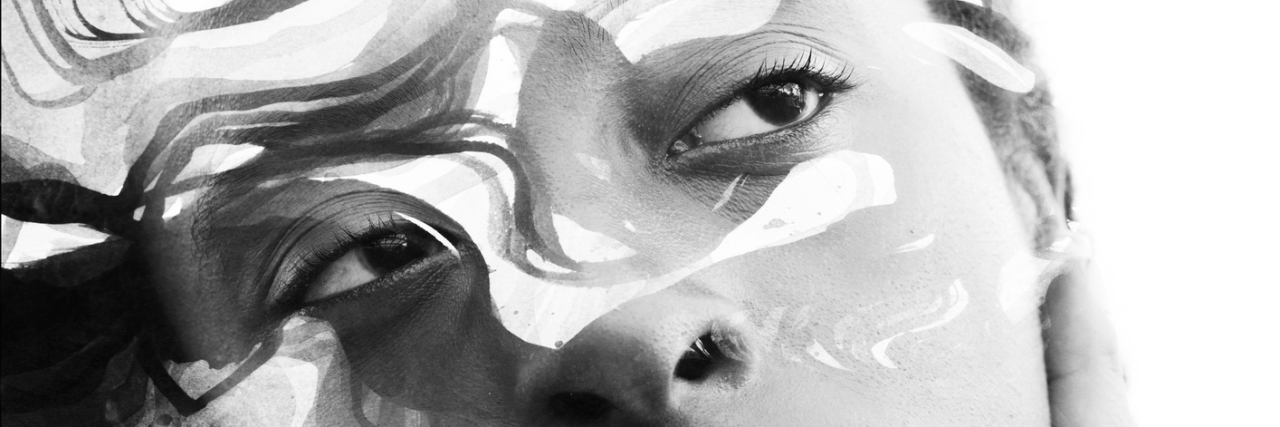 Depression Among Parents of Kids With Autism Black and white face a woman with shadows