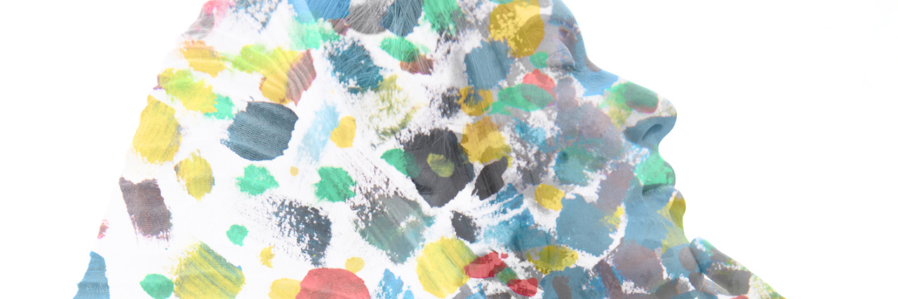 Being Stubborn in the Face of Ehlers-Danlos Syndrome image of woman made up of splashes of color