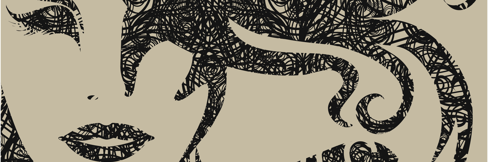 Why I Am Thankful for My Ankylosing Spondylitis Diagnosis A decretive illustration of a woman and her black hair.