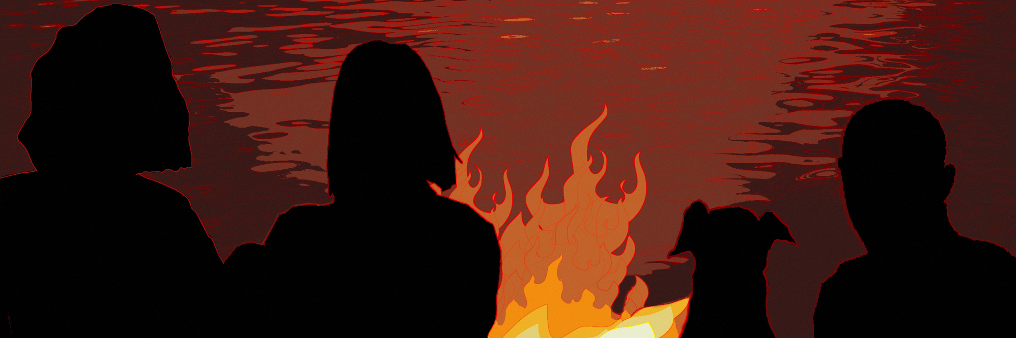 Your Loved One Is Chronically Ill? Here Are 8 Things You Should Know. Friends watching a bonfire at night.