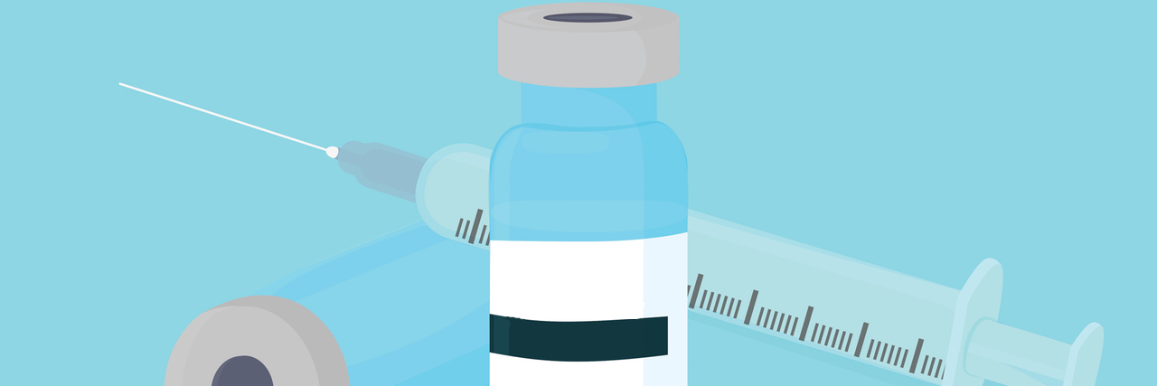 France to Require All Parents Vaccinate Their Children illustrations of a vaccine and needles