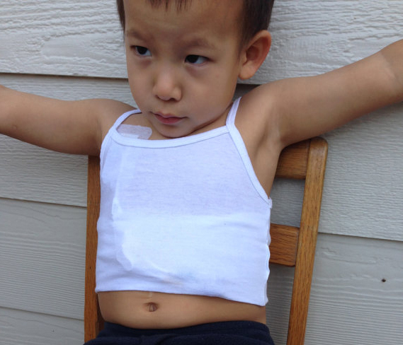 pediatric cancer child in pocket tank