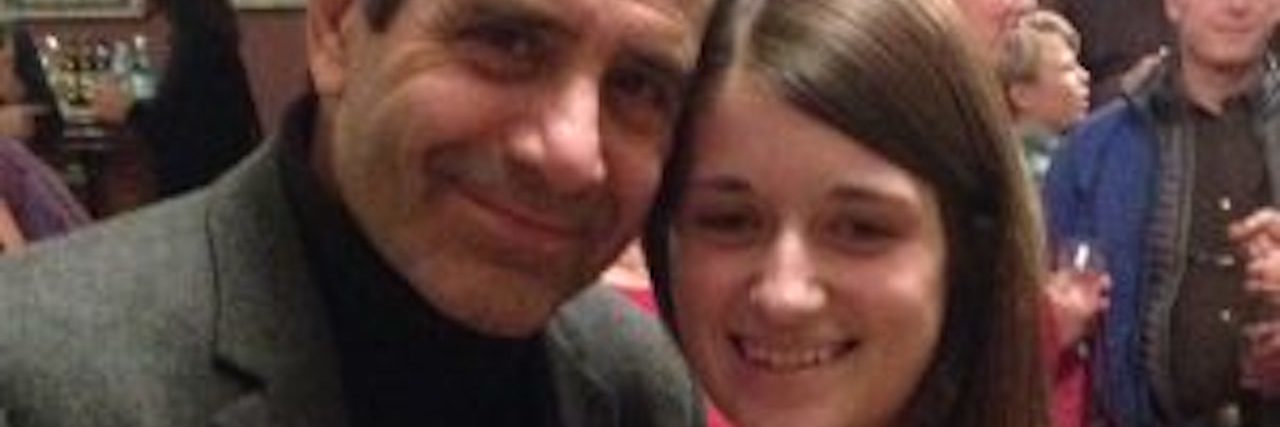 How Tony Shalhoub From 'Monk' Helped My Obsessive Compulsive Disorder the author standing with Tony Shalhoub from "Monk"