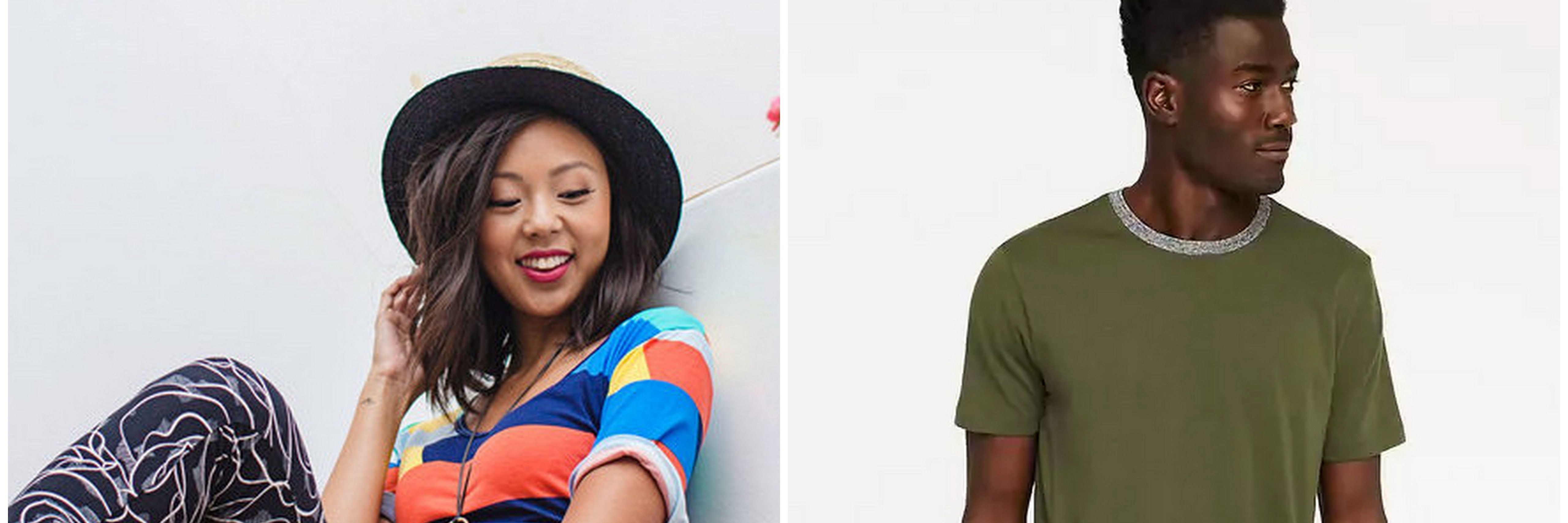 Clothing Brands For People With Chronic Pain woman wearing leggings and t shirt and man wearing t shirt and pants