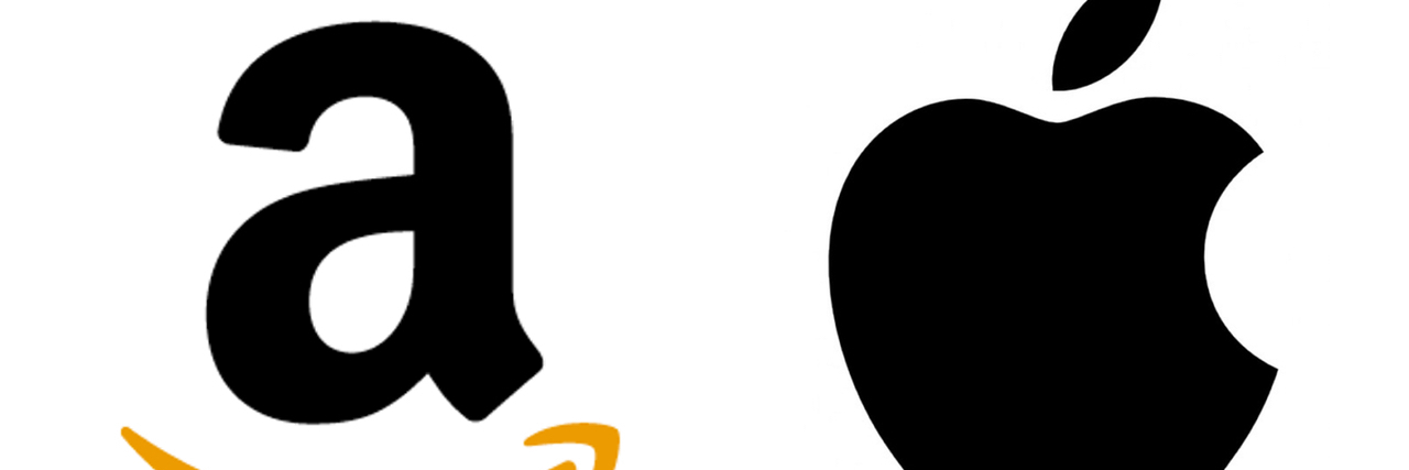 Remote Jobs for People With Chronic Illnesses and Disabilities amazon and apple logo