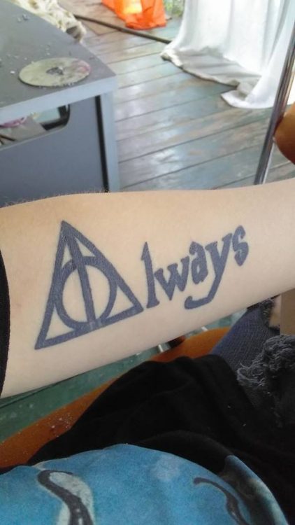 harry potter always tattoo on arm