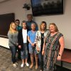 group of people giving a scleroderma talk at a university