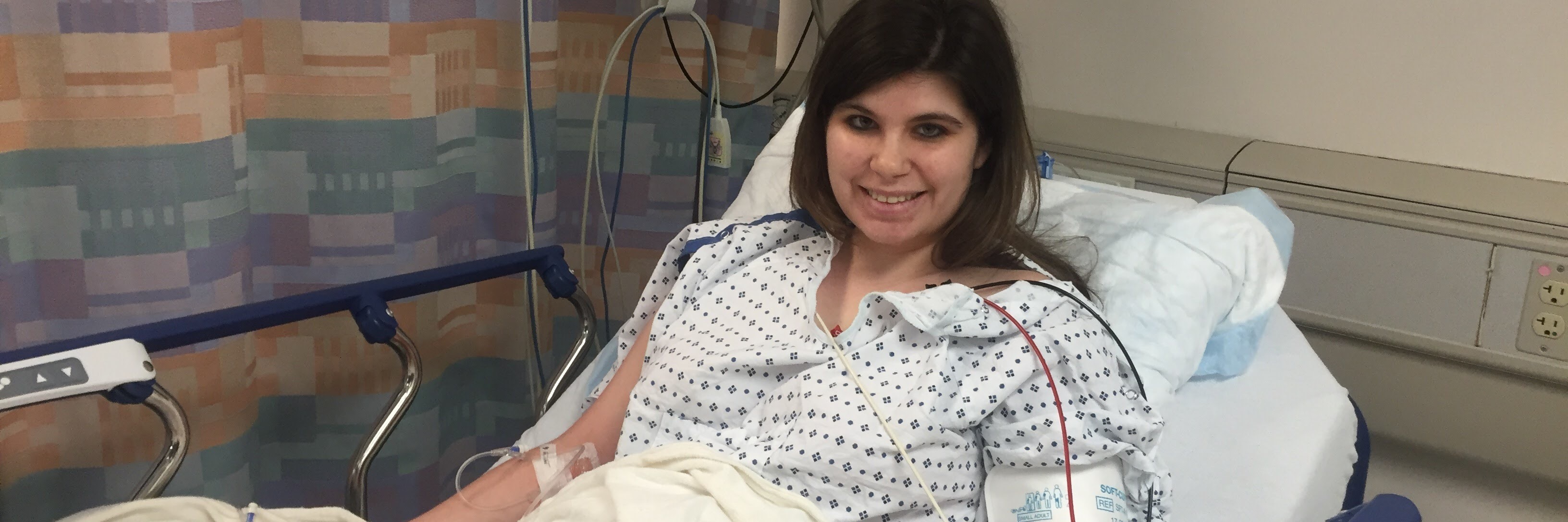 Raising Gastroparesis Awareness to Fight for a Cure woman in a hospital bed