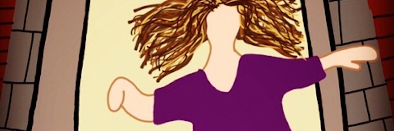 The Day I Told the Entire Country I Have an Eating Disorder woman throwing scale out of window