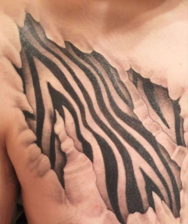 tattoo of zebra pattern