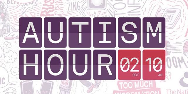 U.K. Stores to Hold Nationwide Quiet Hour for Those on the Autism Spectrum Purple and pink image which reads "Autism Hour"