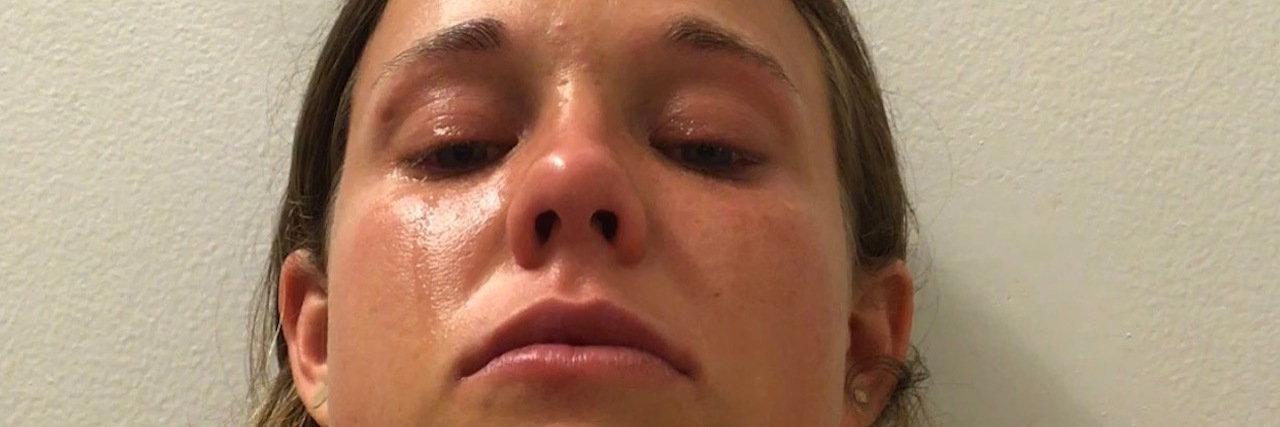Why I'm Sharing the Picture of My Worst Night With Mental Illness woman crying