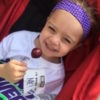 young girl participating in a walk for crohn's disease
