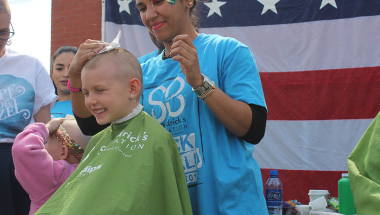 Lindsay shaving head for best friend