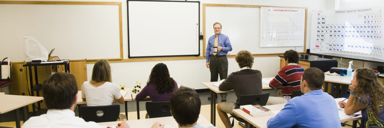 Students in a classroom.