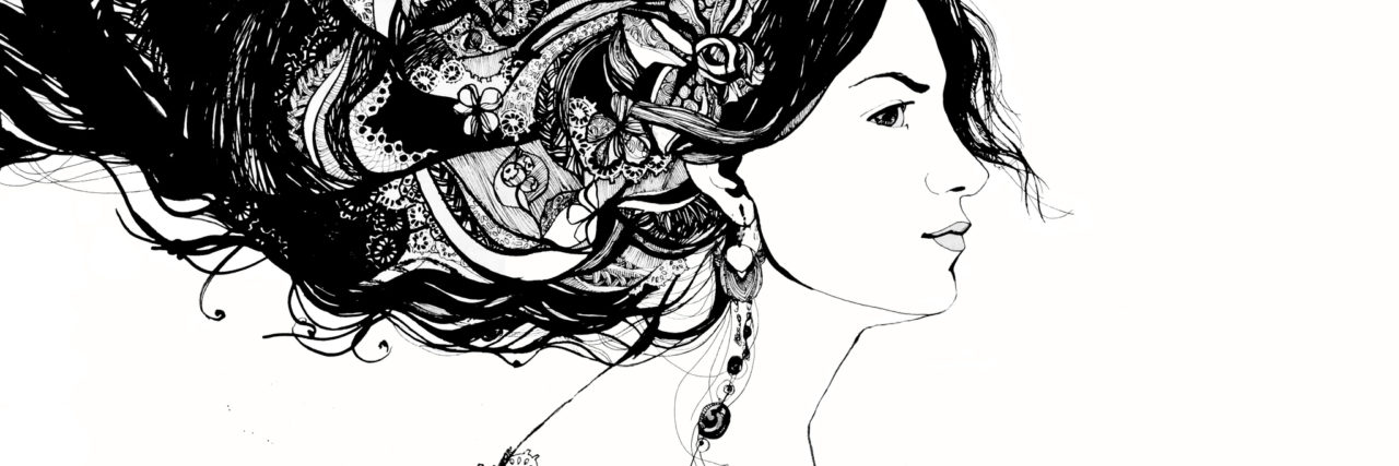 Having Flashbacks When You Live With Borderline Personality Disorder The girl in the image of the summer with flowers in their hair, in a dress of lace.