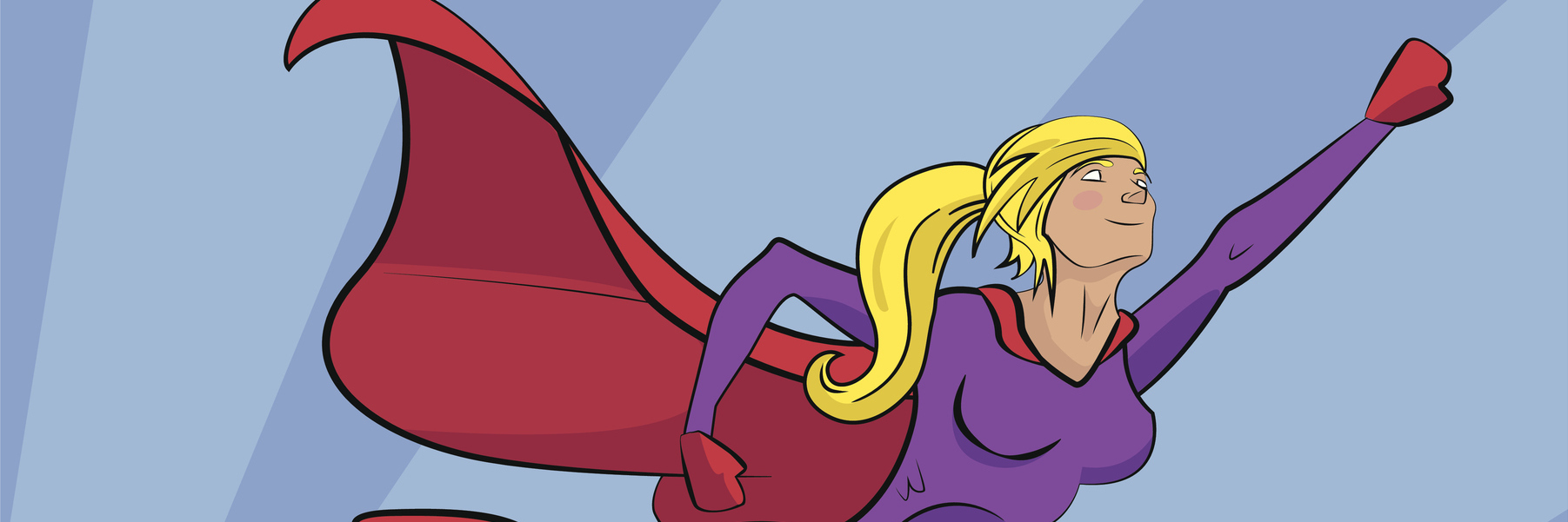 ME/CFS: How Having a Chronic Illness Makes You a Superhero drawing of female superhero