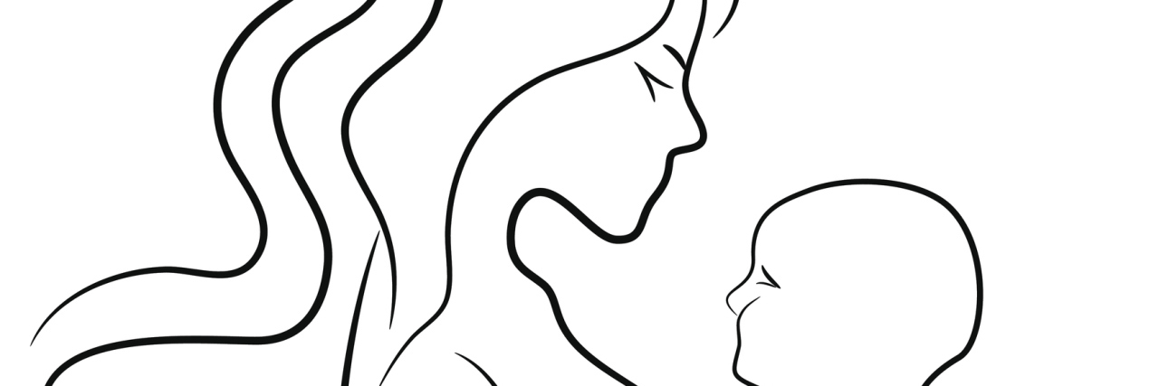 Even After Losing You to Brain Cancer, I Would Still Choose You Again Mother and baby sketch