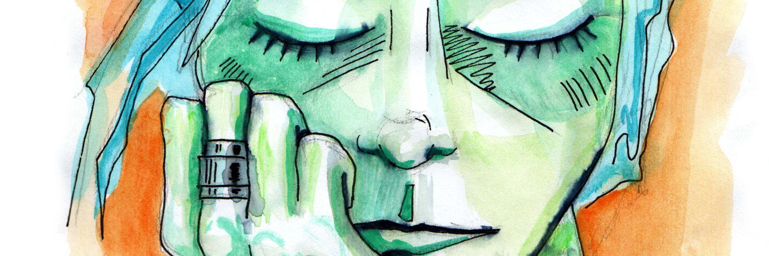 When I Outgrew the 'Cancer Journey' Metaphor woman thinking sketch