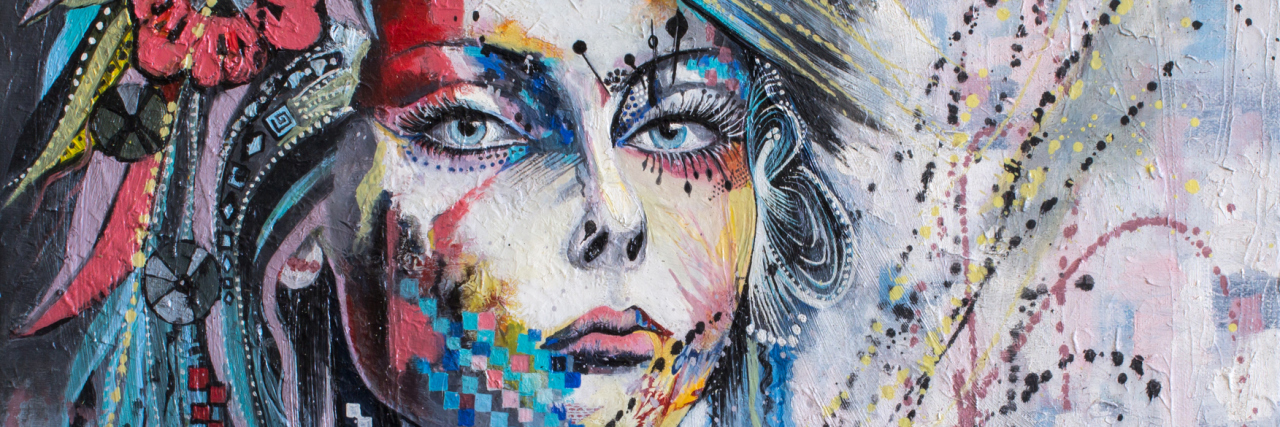 How Fear of Abandonment Affects the Other Symptoms of My BPD A fantasy girl portrait, spontaneous expression of inner thoughts, feelings and emotions, in contemporary style and abstraction.