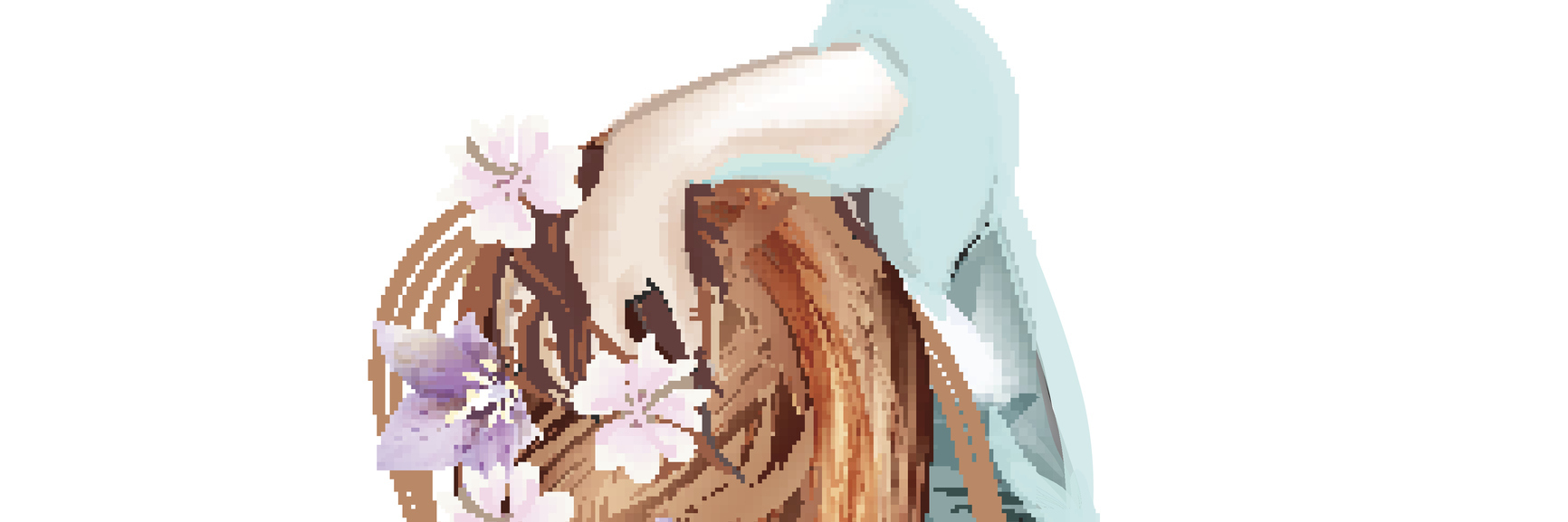 Chronic Illness: Accepting Your Body, Treating Yourself With Respect back of woman's head with long brown hair with flowers in it