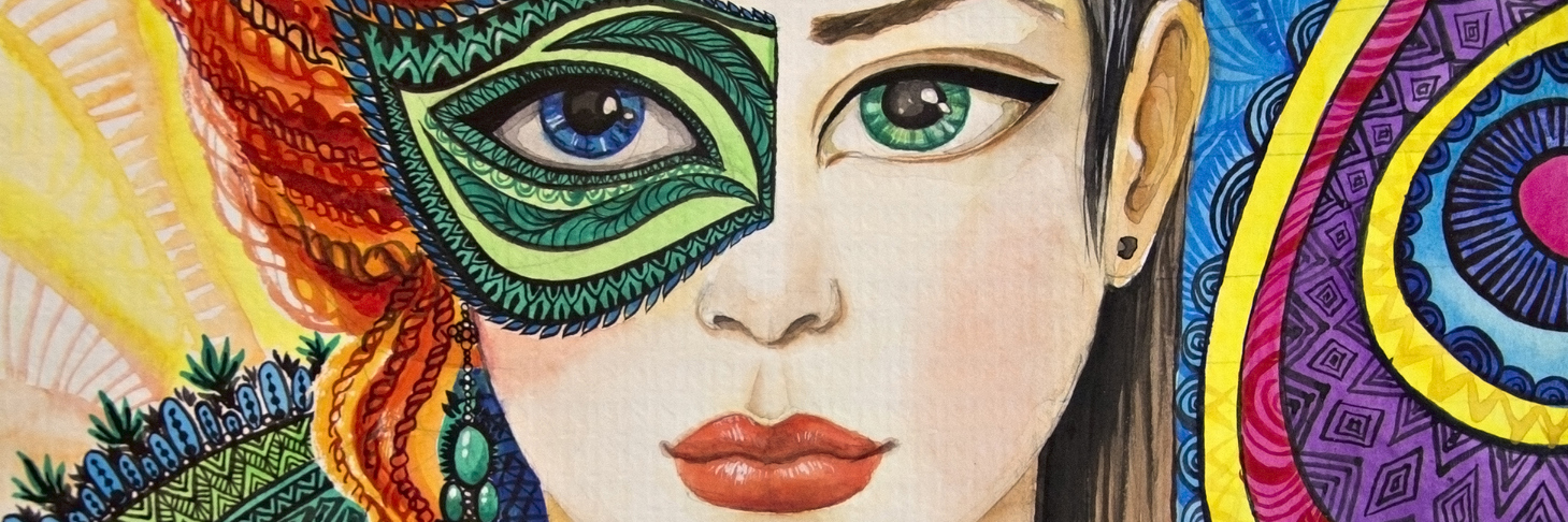 Why BPD Symptom, Lack of Identity, Is so Hard to Explain to Others Fantasia - two halves of a woman - in carnival costumes and mask