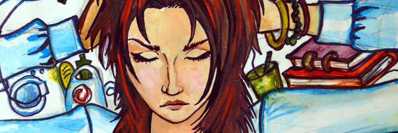 What It's Like Growing Up With Health Issues watercolor of a woman