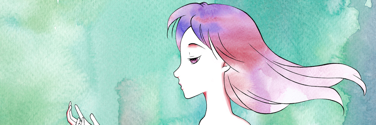 The Downside of Having Anxiety, but Appearing Calm watercolor of a woman