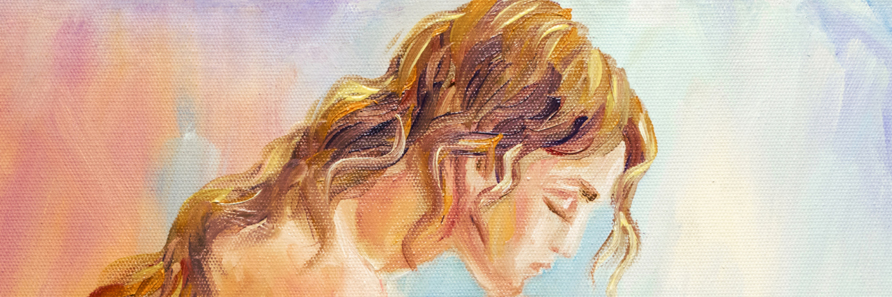 To the People Who Think I Don't Still Struggle With My Eating Disorder Beautiful woman at the morning. Oil painting.