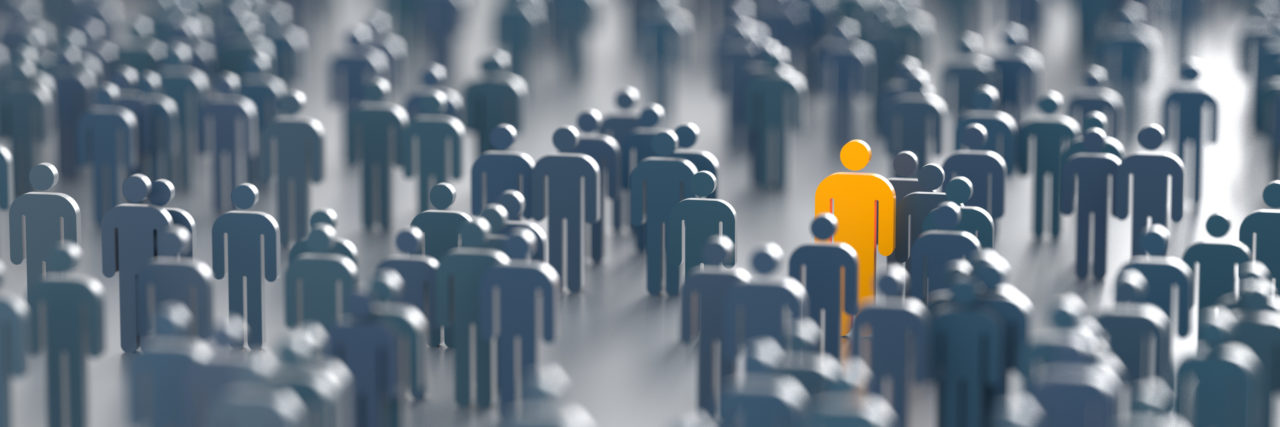 27 Surprising Physical Symptoms of Social Anxiety yellow person standing among blue people