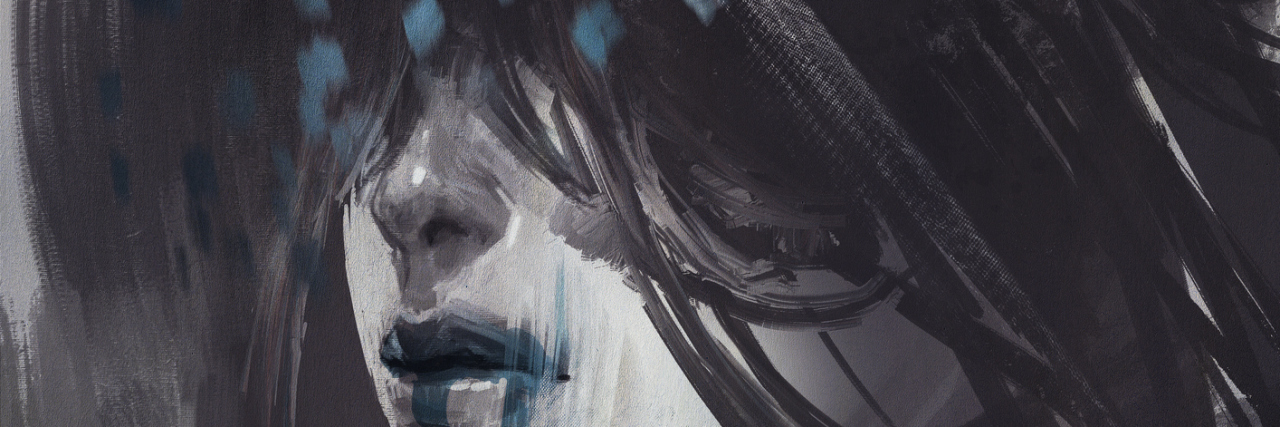 When Social Anxiety Makes It Hard to Talk to Others abstract art of half a woman's face