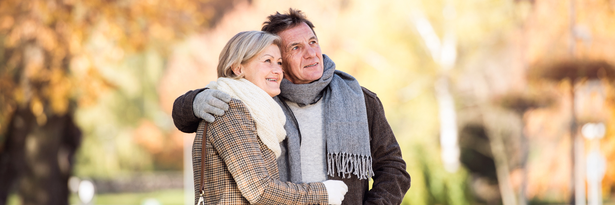 Learning to Be Dependent in Life With Chronic Illness an older couple hugging in the park