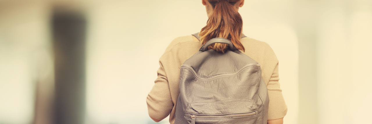 The Disability Accommodation Email I Wish I Could Send My Professors Student with backpack walking away from camera.