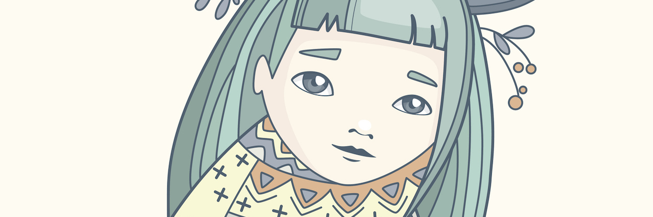 Read This When You Feel Alone With Your Depression illustration of a girl