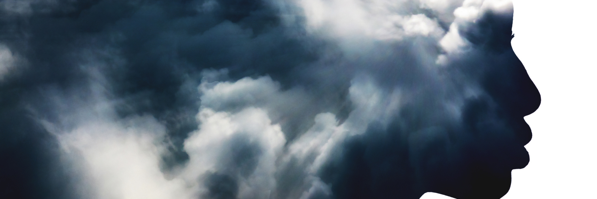 My Struggles With Fatigue, Judgment With Rheumatoid Arthritis Double exposure of girl profile silhouette and stormy cloudscape