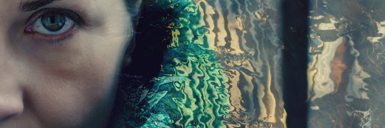 When You Doubt Your Borderline Personality Disorder Diagnosis Double exposure portrait of a woman in green shawl combined with water ripples