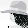 Vector illustration of beautiful girl wearing hat