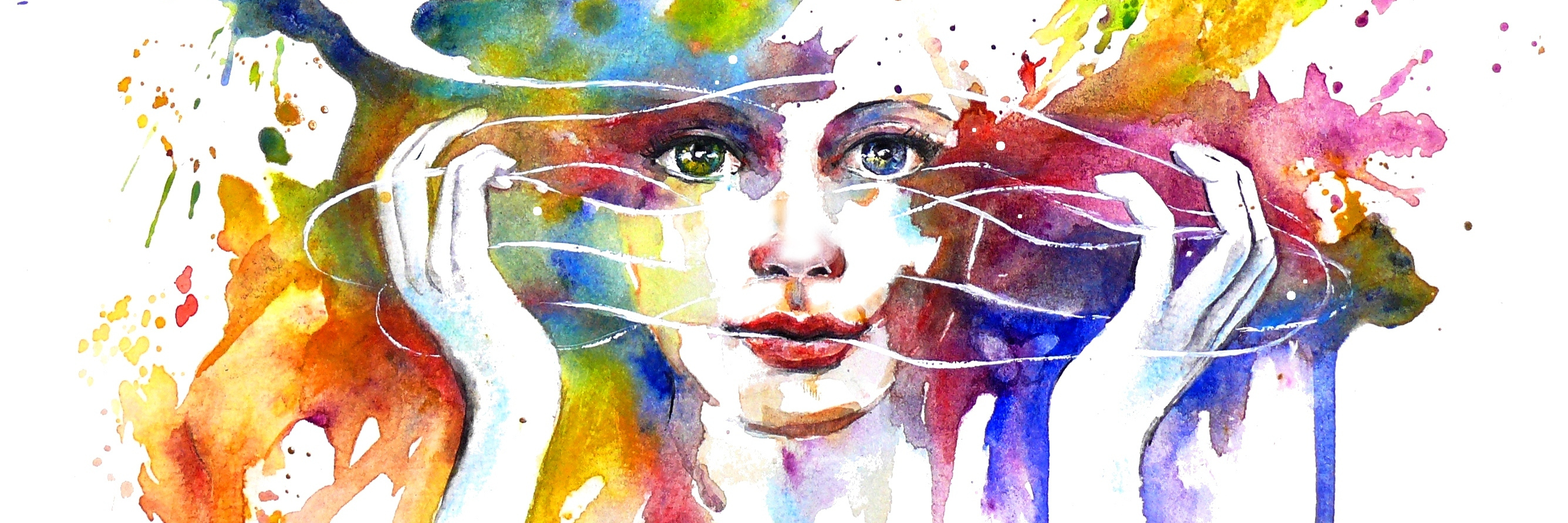 Helpful Tips for Accepting and Living With Chronic Illness illustration of woman surrounded by splashes of color