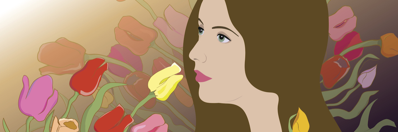 Why I'm Glad I Got Help for My Anxiety Woman with tulips