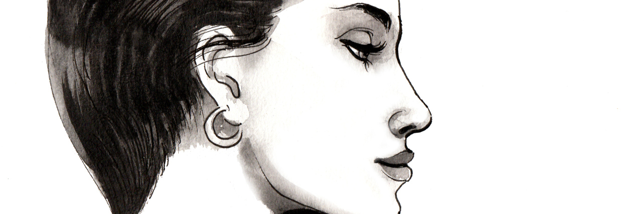 What to Do If You Have Lyme Disease and Feel Suicidal watercolor painting of a woman with long, dark hair