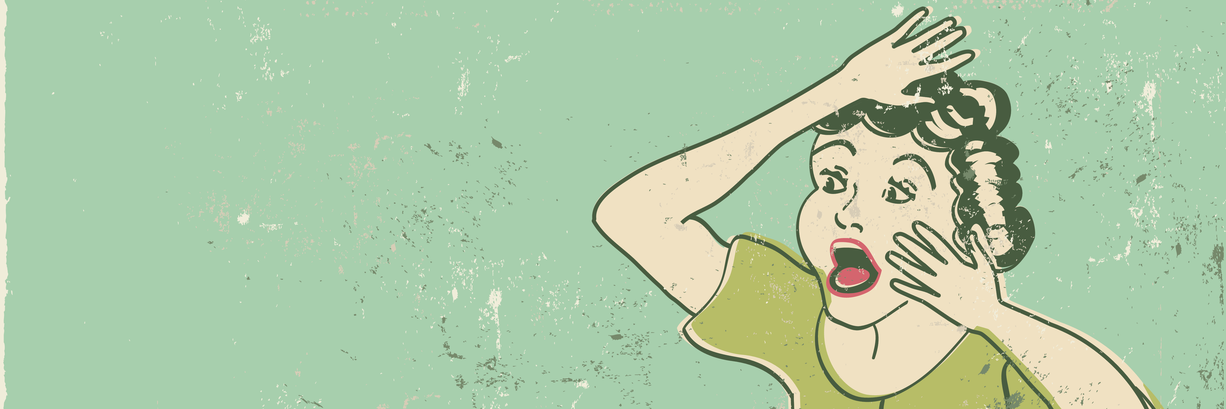 Why I Watch Horror Movies to Cope With My Anxiety Vintage Screaming Woman vector.