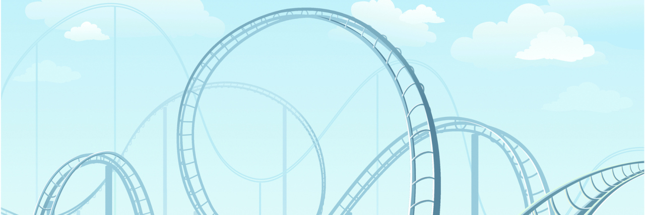 a drawing of a rollercoaster