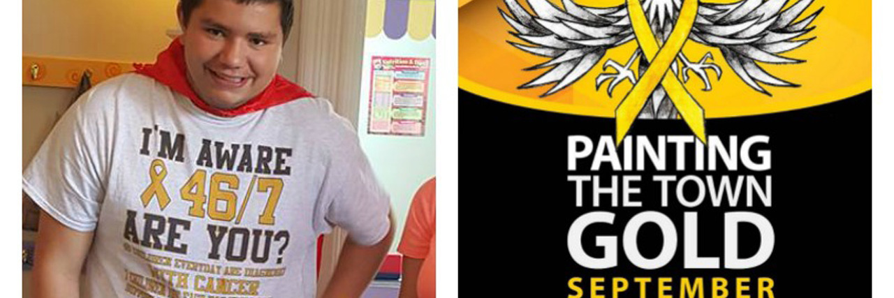 18-Year-Old Cancer Survivor Gives Back by ‘Painting the Town Gold’ Todd Schultz painting town gold